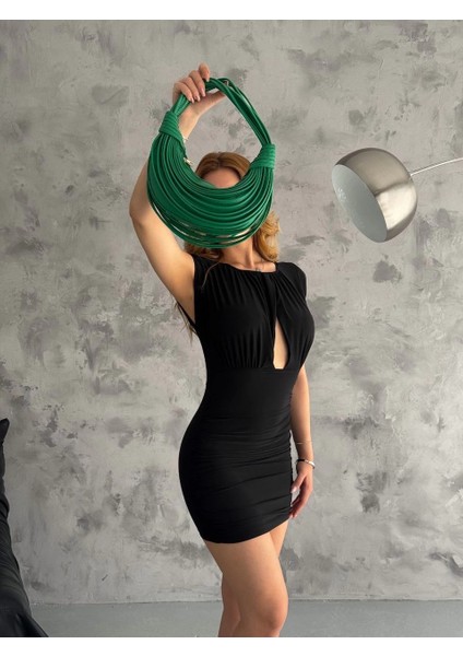 Lvsqvr Pencereli Mini Mikro Elbise S3843 Siyah (Beden: L) fiyatları