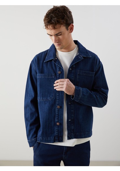 Yeni Sezon Rahat Kalıp Uzun Kollu Erkek Jean Gömlek