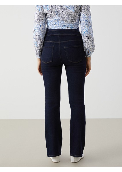 Yeni Sezon Karın Panelli Mars Flare Hamile Jean Pantolon fırsatları