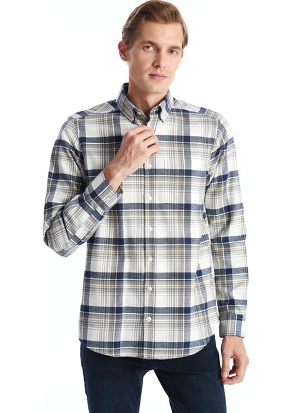 Yeni Sezon Regular Fit Uzun Kollu Ekose Gabardin Erkek Gömlek fiyatları