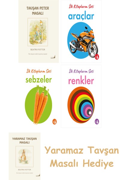 Ilk Kitaplarım - Araçlar (Ciltli) + Ilk Kitaplarım - Sebzeler (Ciltli) + Ilk Kitaplarım - Renkler (Ciltli)