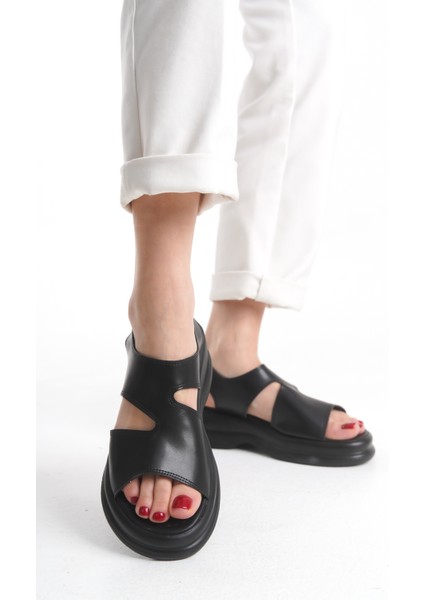 Yüksek Topuk Cilt Üstü Kapalı Yazlık Kadın Dolgu Topuk Sandalet Ayakkabı modelleri