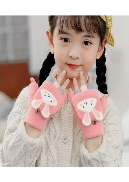 Kız Çocuk Eldiven Tavşan Temalı