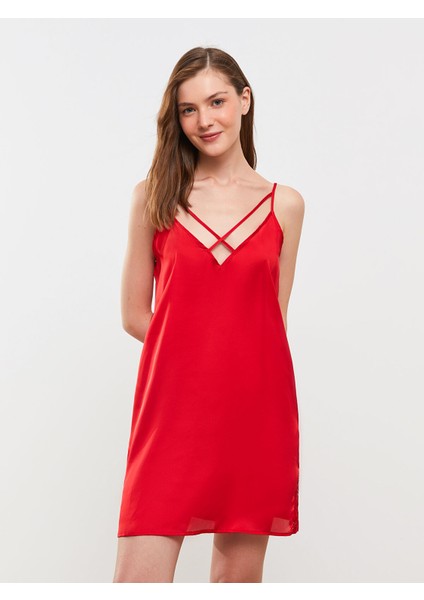 Yeni Sezon V Yaka Askılı Saten Kadın Fantezi Gecelik fiyatları