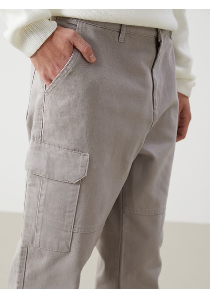 Yeni Sezon Rahat Kalıp Gabardin Erkek Kargo Pantolon modelleri
