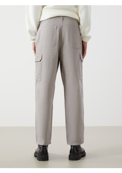 Yeni Sezon Rahat Kalıp Gabardin Erkek Kargo Pantolon fırsatları