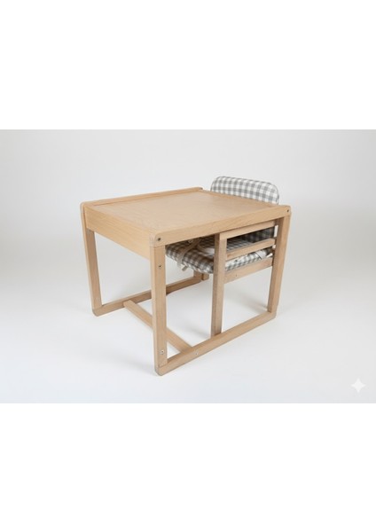 Ahşap Mama Sandalyesi -Etkinlik Masasınadönüşebilir 2'si1 Arada indirimleri