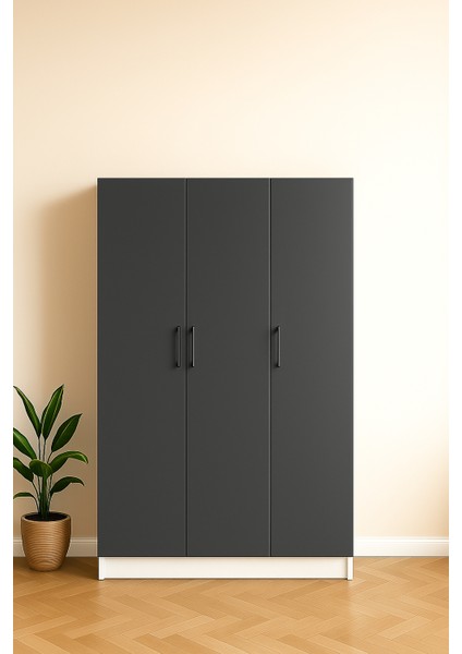 3 Kapaklı Elbise Dolabı (180×118×50 Cm)