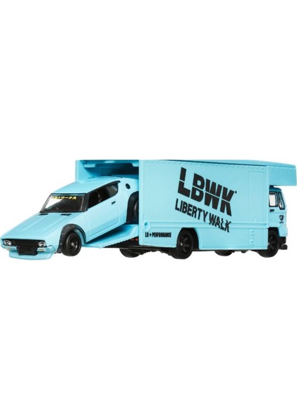 Hot Wheels Team Transport Nissan Skyline 2000 Gt-R Fleet Flye HRV45