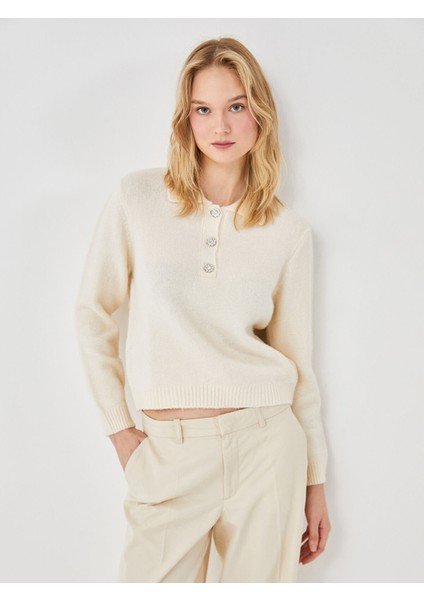 Yeni Sezon Polo Yaka Kadın Triko Kazak