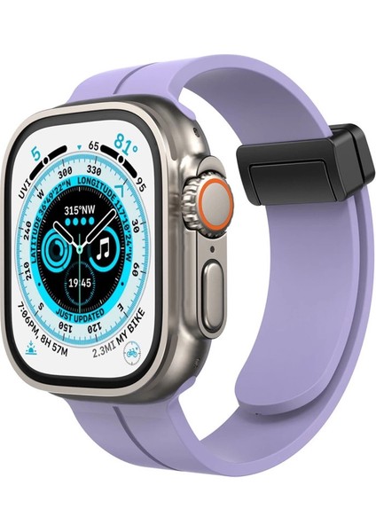 Apple Watch 42MM KR412 Elegance Stylısh Kordon - Lila