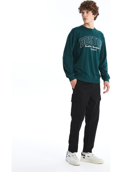 Yeni Sezon Standart Kalıp Gabardin Erkek Kargo Pantolon