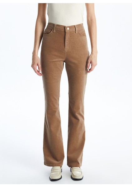 Yeni Sezon Dar Fit Ispanyol Paça Kadın Kadife Pantolon fiyatları
