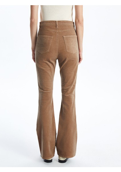 Yeni Sezon Dar Fit Ispanyol Paça Kadın Kadife Pantolon fırsatları