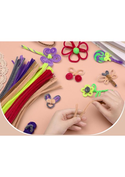 Şönil Tel, El Işi, Dıy, Hobi ve Çiçek Yapım Teli, Simli Altın, 100 Adet, 6 mm - 30 cm fırsatları