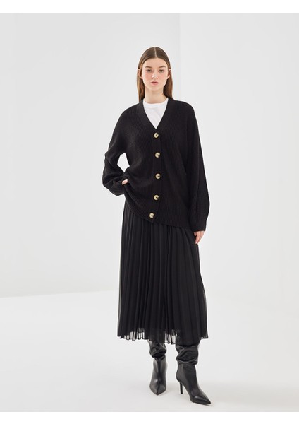 Yeni Sezon Beli Lastikli Pileli Kadın Etek