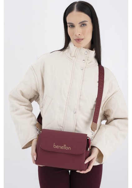 Benetton Kadın Kol Çantası Bordo - Camel BNT1677 fiyatları