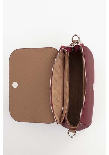 Benetton Kadın Kol Çantası Bordo - Camel BNT1677