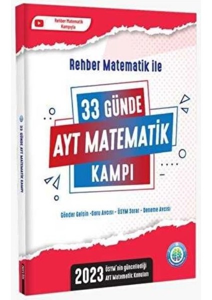 33 Günde Ayt Matematik Kamp Kitabı Rehber Matematik