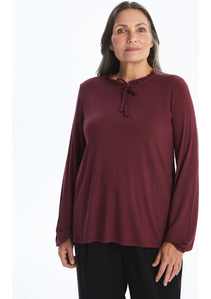 Yeni Sezon Bağlamalı Yaka Kadın Bluz