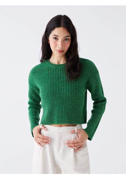 Yeni Sezon Bisiklet Yaka Kendinden Desenli Uzun Kollu Kadın Triko Kazak fiyatları