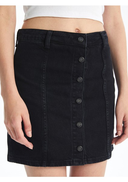 Yeni Sezon Standart Fit Kadın Jean Etek modelleri