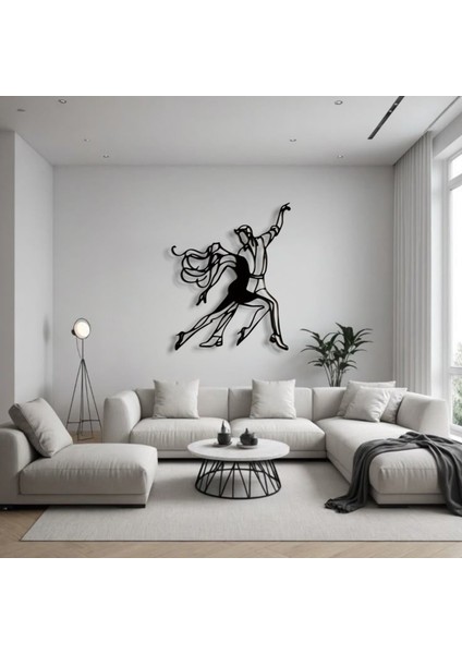 Metal Dansçı Figürü Duvar Dekoru – Modern Çift Dans Metal Tablo Salon Antre Ofis Dekorasyon modelleri