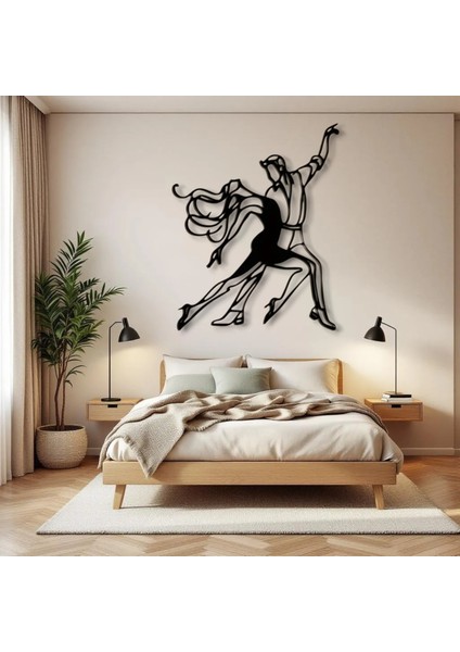 Metal Dansçı Figürü Duvar Dekoru – Modern Çift Dans Metal Tablo Salon Antre Ofis Dekorasyon indirimleri
