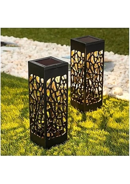 Dekoratif Solar Güneş Enerjili Bahçe Aydınlatması Yürüyüş Yolu Seti ( 6 Adet )