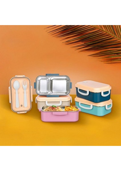 Buffer® 2 Bölmeli 150-300 ml Paslanmaz Çelik Yemek Kabı Beslenme Kabı Yiyecek Saklama Kabı