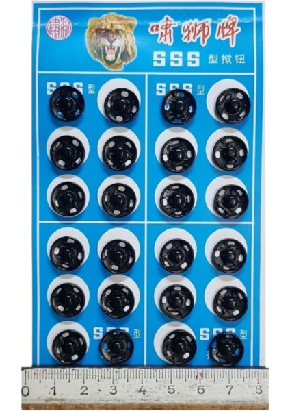 Çıt Çıt Model 2 Numara Siyah 24'lü