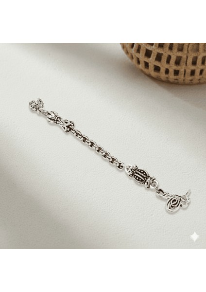 Tuğra Temalı Arnavut Zincirli Tek Kamçılı Kararmaz Metal Püskül fiyatları