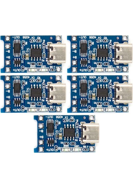5 Adet TP4056 Bms Korumalı Şarj Aleti 3,7V Type-C