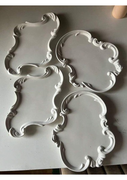 Beton Klasik Formlu Dekoratif Tepsi 2’li