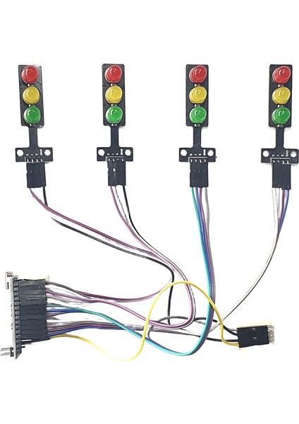 Arduino 4'lü Trafik Lambası Kiti Yazılım ve Devre Hazır Olarak G