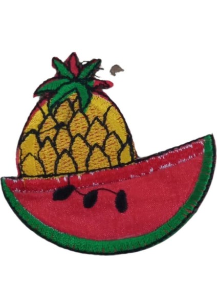 Aplike Ütü Ile Yapışan Karpuz-Ananas Desen