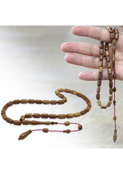 Kuka Ağacı Tesbih - Sistemli - Koleksiyonluk - Cüneydi Usta Işçilikli - Kahverengi - Kapsül Kesim fiyatları