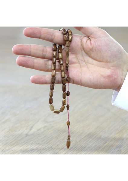 Kuka Ağacı Tesbih - Sistemli - Koleksiyonluk - Cüneydi Usta Işçilikli - Kahverengi - Kapsül Kesim modelleri