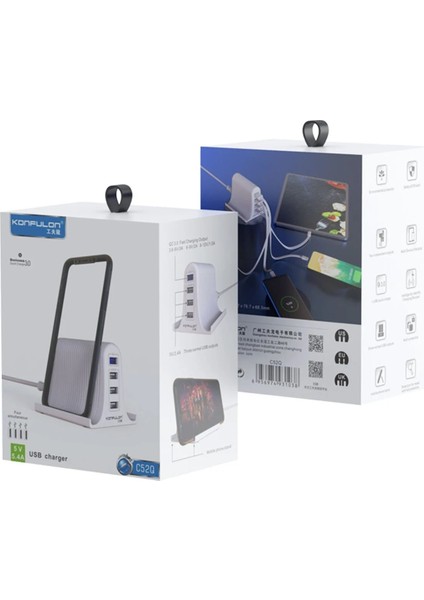 Lvsqvr Konfulon C52Q 4 USB 3.0 Quick Standlı Seyahat Şarj Cihazı indirimleri