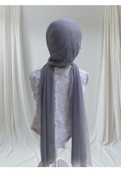 Koyu Gri Esnek Kumaş Hazır Duvak Hazır Şal Hazır Türban fiyatları