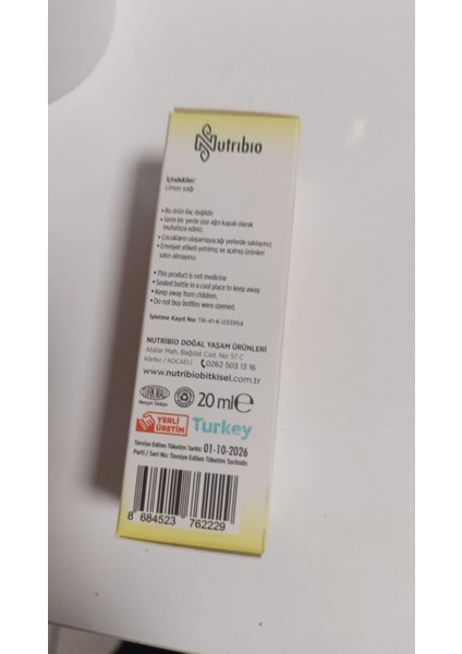 Soğuk Sıkım Limon Yağı 20ML fiyatları