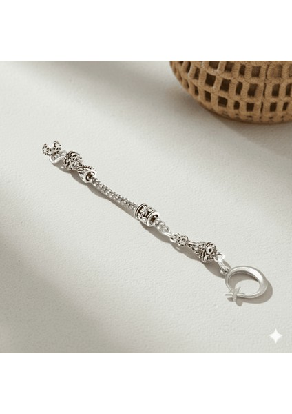 Ayyıldız Zafer Temalı Foxtail Zincirli Tek Kamçılı Kararmaz Metal Püskül fiyatları