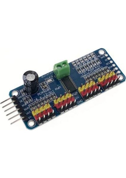 PCA9685 16 Kanal 12 Bit Pwm - Servo Motor Sürücü Devresi I2C Modü