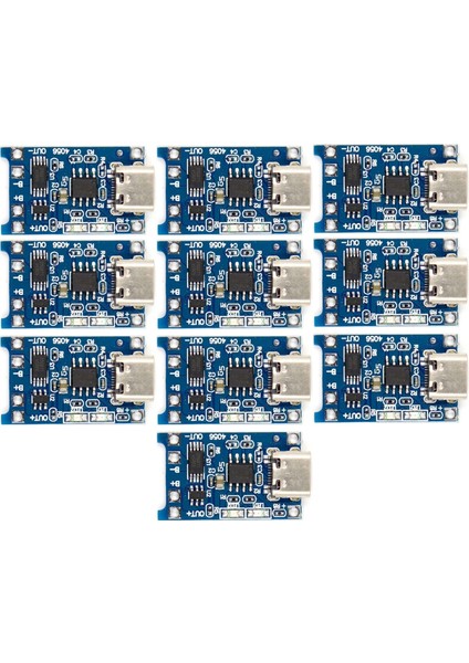 10 Adet TP4056 Bms Korumalı Şarj Aleti 3,7V Type-C