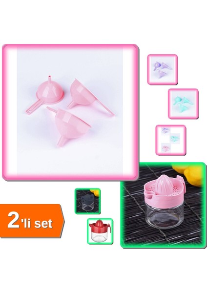 3 Boy Huni + Narenciye Sıkacağı Cam Kavanozlu Limon Sıkacağı 300 ml - 2li Set Z4B9S4