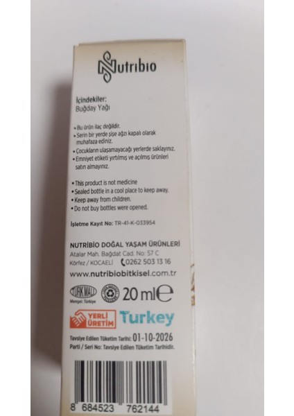 Soğuk Sıkım Buğday Yağı 20ML fiyatları