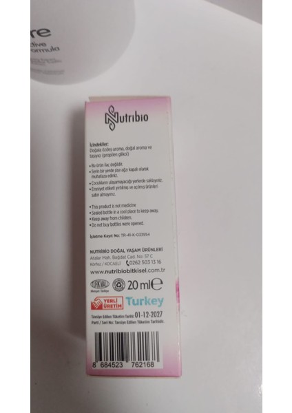 Soğuk Sıkım Gül Aromalı Yağı 20ML fiyatları