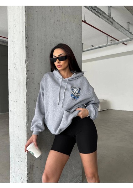 Nrtmsa 3 Iplik Şardonlu Oversize Kafa Baskılı Sweat Gri (Beden: M) fiyatları