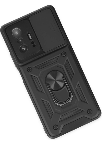 Xiaomi Mi 11T Pro Kılıf Pars Lens Yüzüklü Silikon - Siyah modelleri