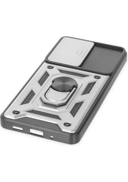 Samsung Galaxy S20 Fe Kılıf Pars Lens Yüzüklü Silikon - Gümüş indirimleri